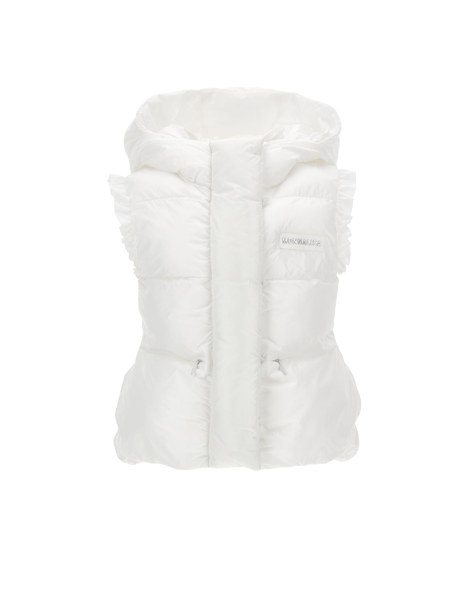 Girls | Lightweight Padded Hooded Vest | White