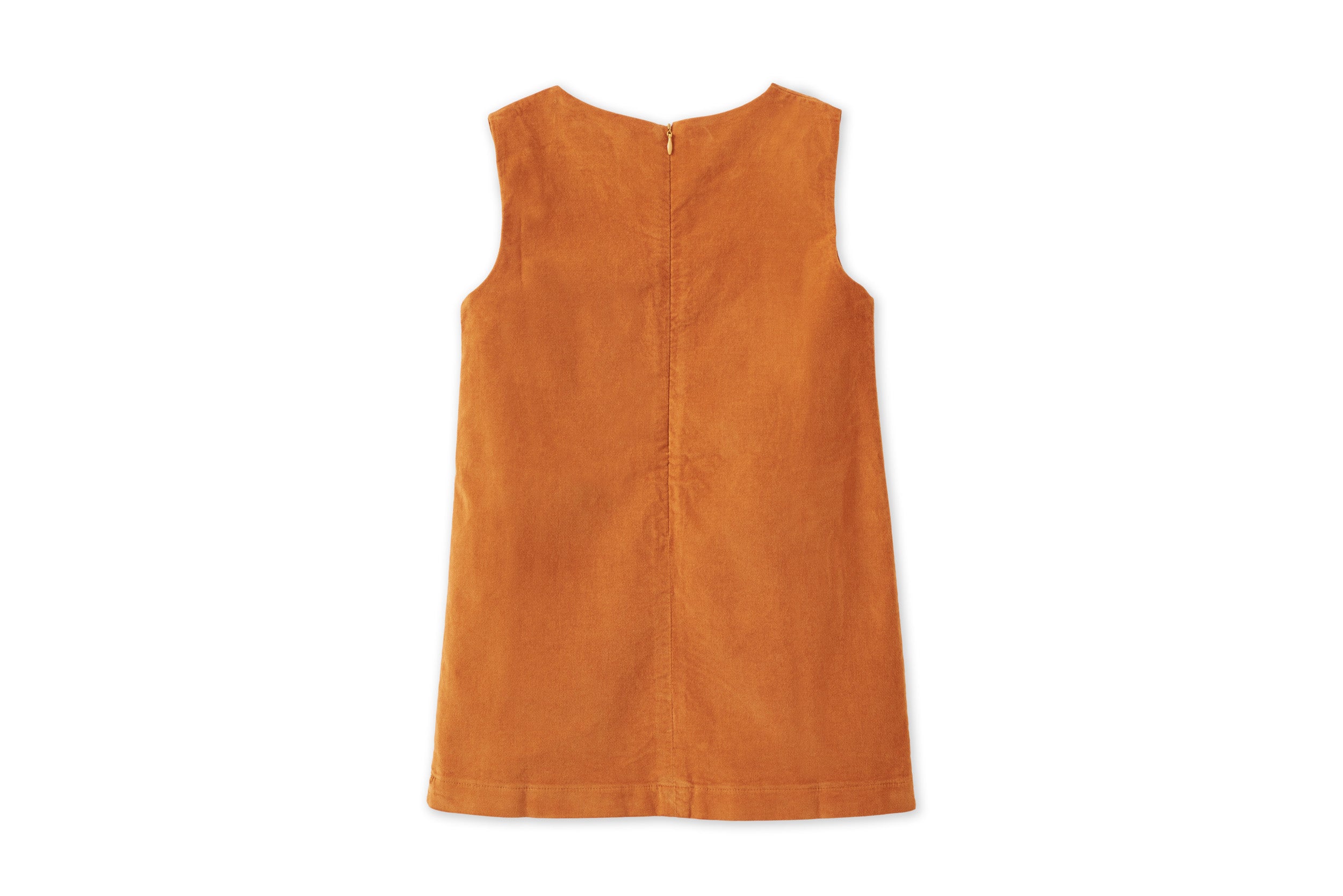 Organic Cotton Velvet Dress | Raw Sienna