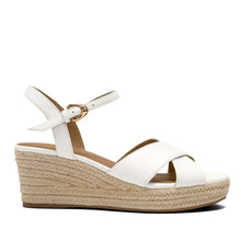 Casarina Sandal Wedge | White Faux Soft Nappa
