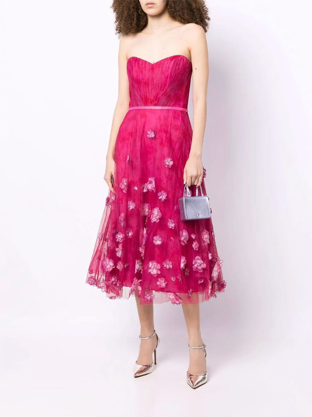 Strapless Draped Ombre Gown | Marchesa