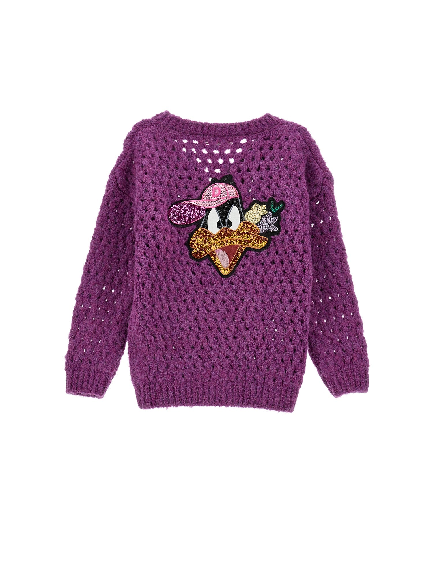 Girls | Daffy Duck Yarn Cardigan | Violet Tulle