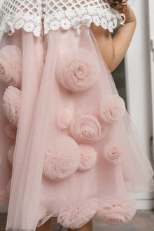 Rosa Pink Tulle Flower Dress | Pink