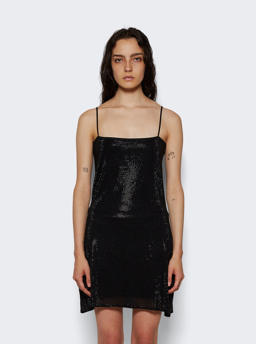 alexanderwang | Mini Sheer Slip Dress | Black