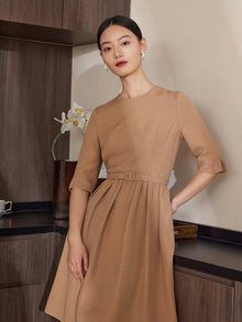 Belted Dress | Khaki