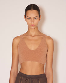 Womens | Zosia Compact Boucle Bralette | Peach