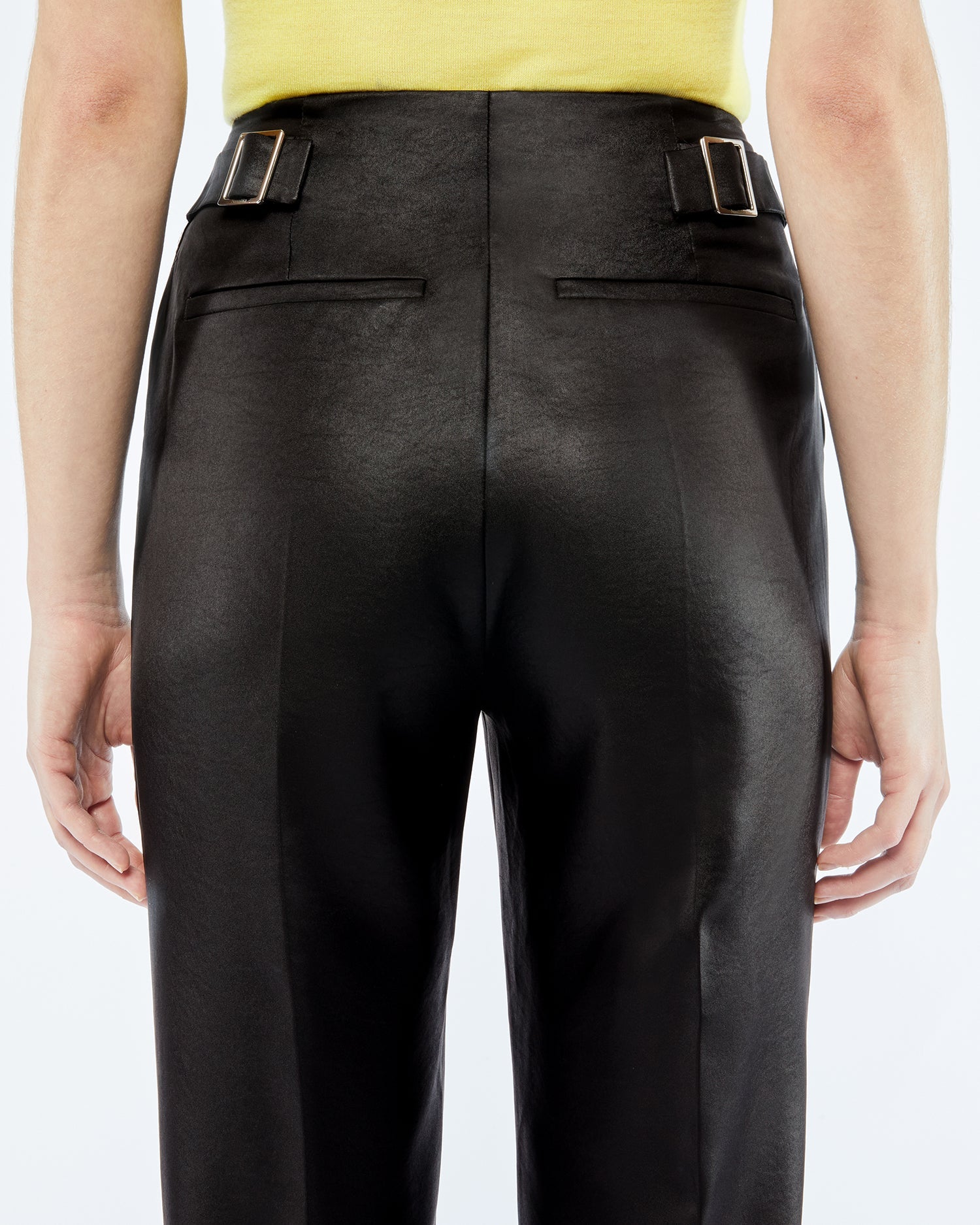 Womens | Maurie Tailored Satin Pants | Black