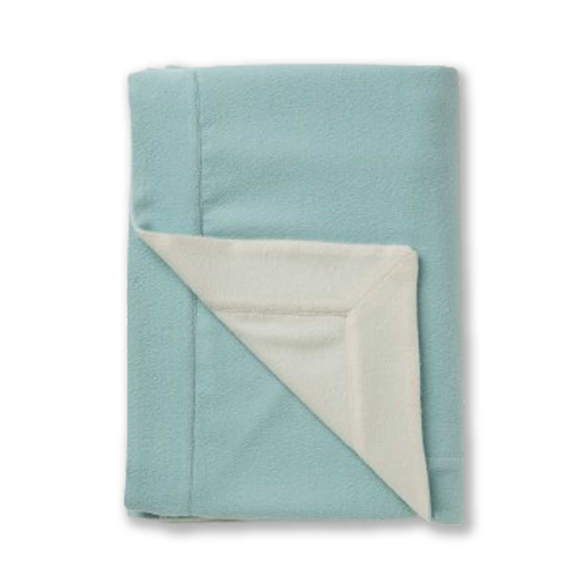 Hudson Throw | Aqua/Ivory