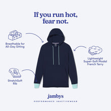 Modal French Terry House Hoodie | Navy/Mint