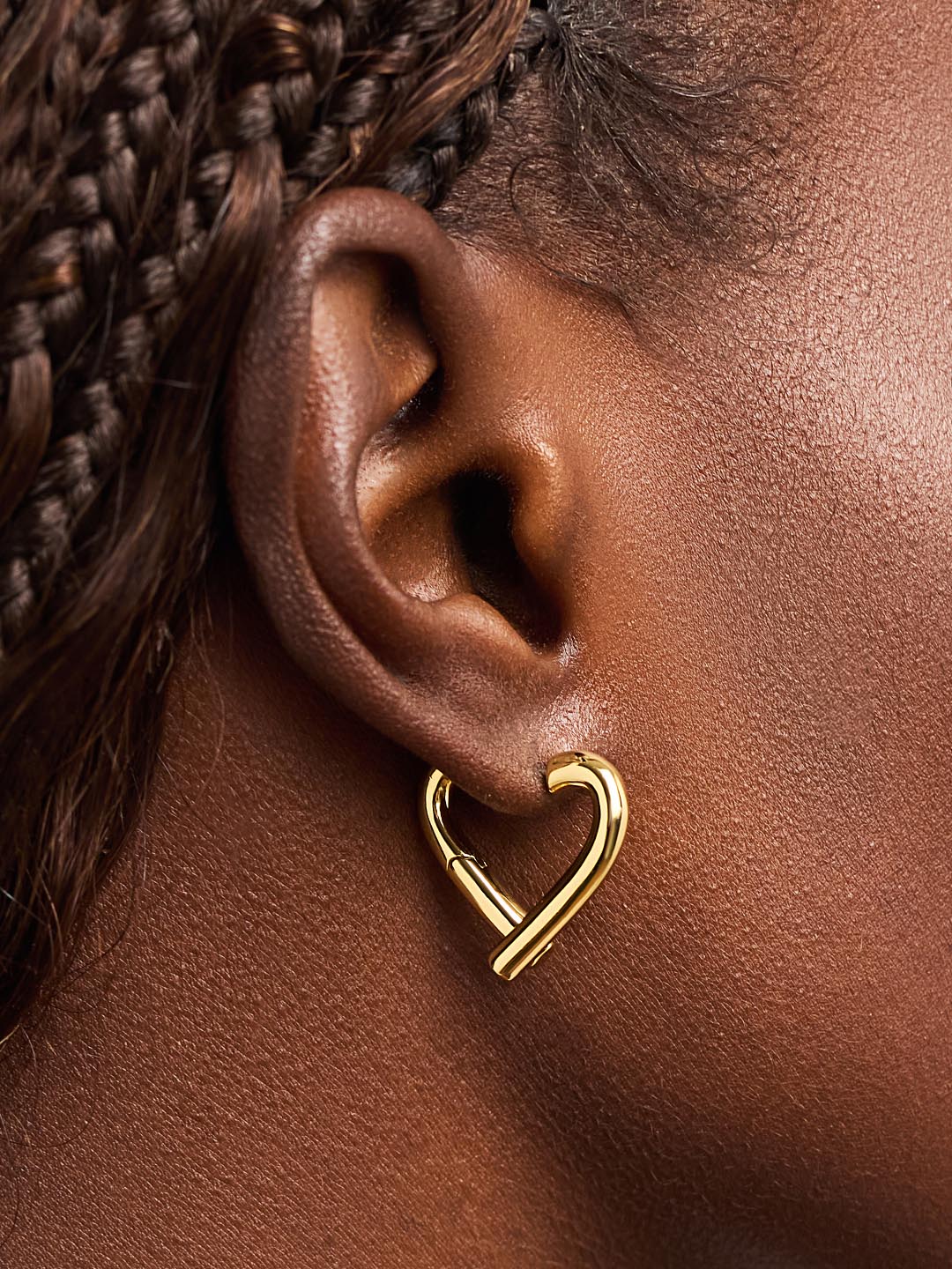 14K Gold Plated Open Hearts Love Valentines Day Statement Hoop Earrings For Women Ana Luisa Keilan