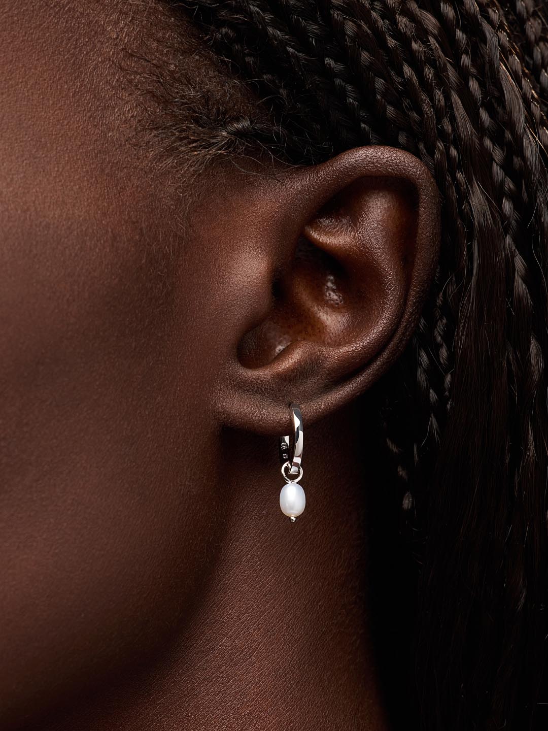 Rhodium Plated Freshwater Pearls Silver Earring Charms For Women Ana Luisa Pearl Charms Silver