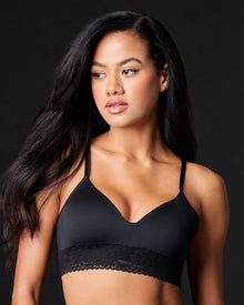 Women | Lace Molded Wireless Bra | Black