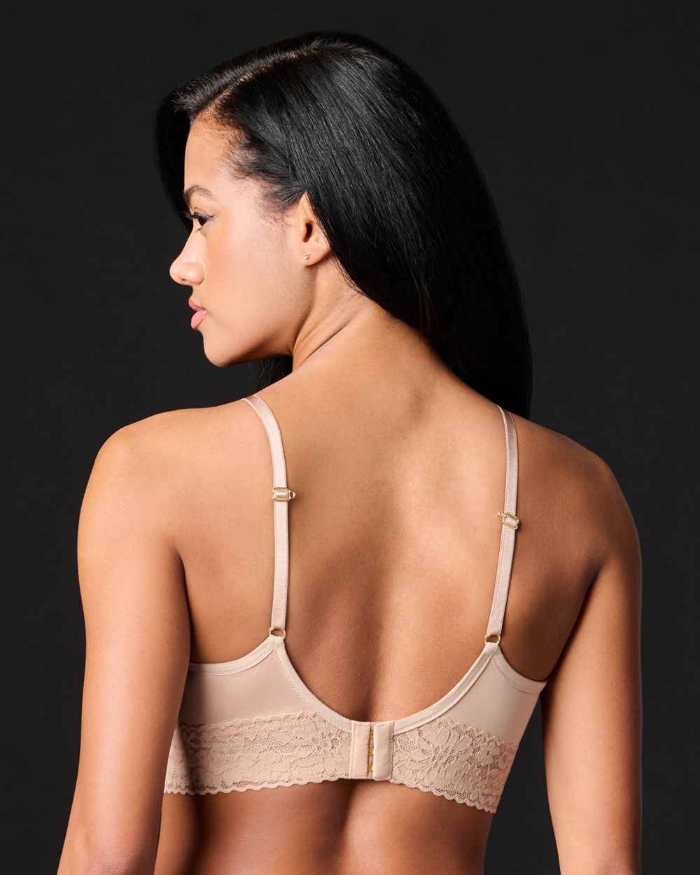 Women | Lace Molded Wireless Bra | Taupe