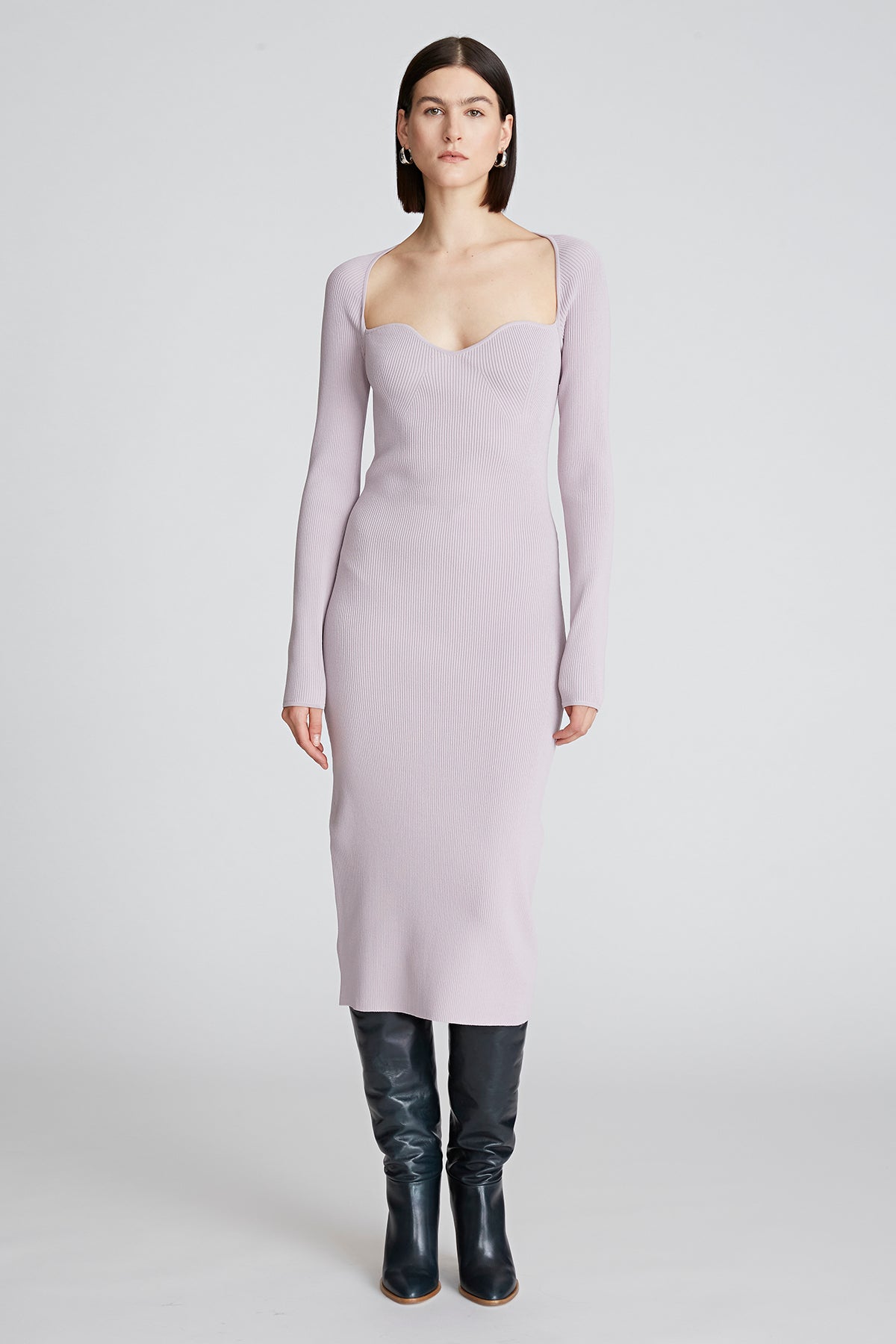 Halston | Sawyer Dress In Matte Viscose | Light Plum