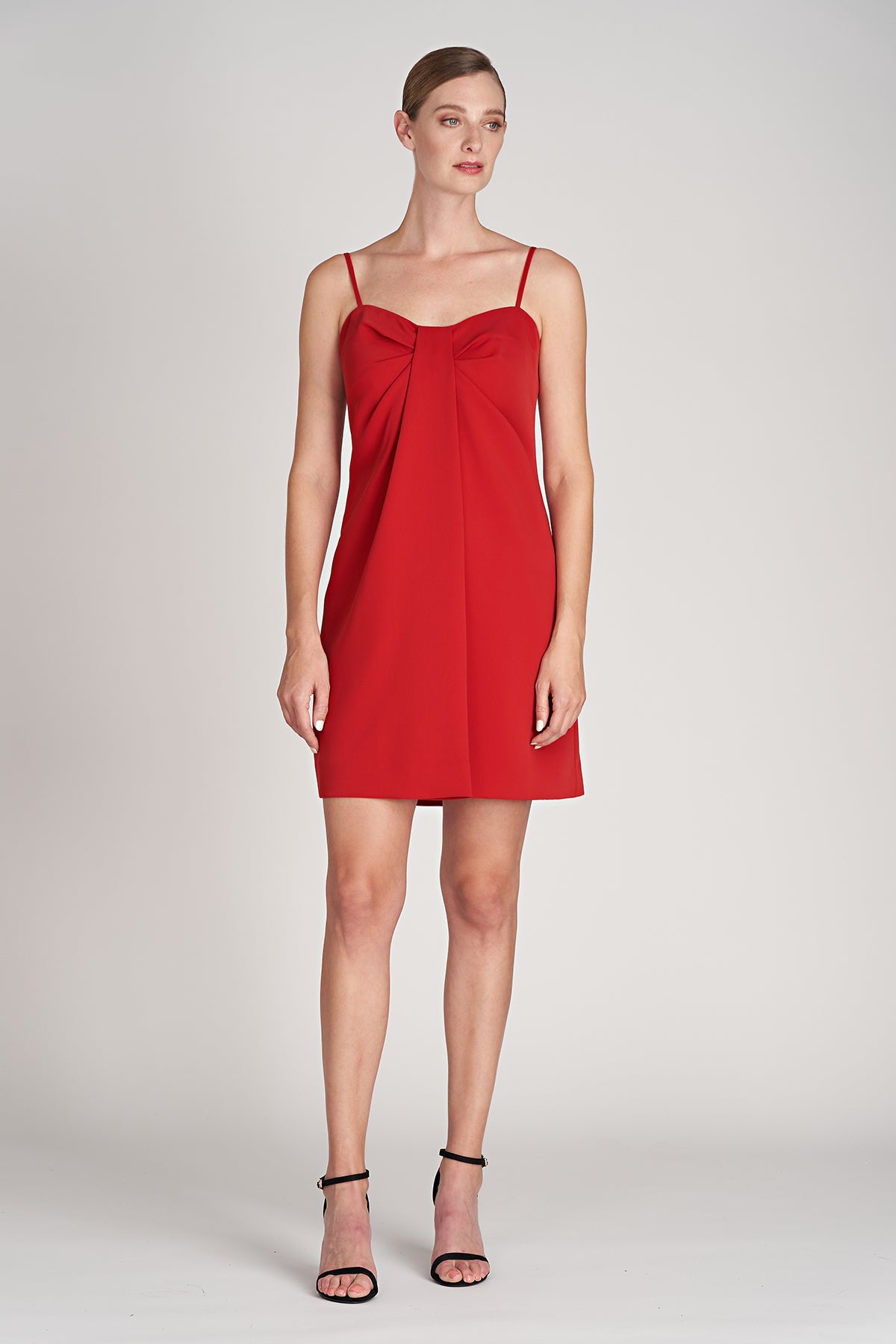Halston | Kenia Dress In Stretch Crepe | Halston Red