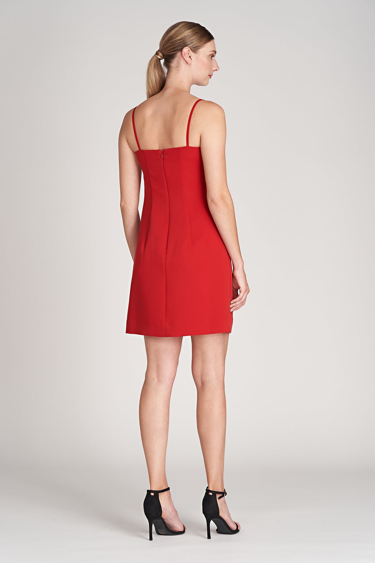 Halston | Kenia Dress In Stretch Crepe | Halston Red