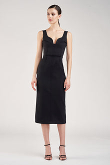 Halston | Maco Dress In Lt Wt Scuba | Black