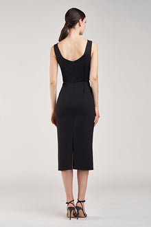 Halston | Maco Dress In Lt Wt Scuba | Black