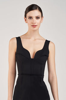 Halston | Maco Dress In Lt Wt Scuba | Black