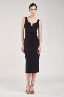 Halston | Maco Dress In Lt Wt Scuba | Black