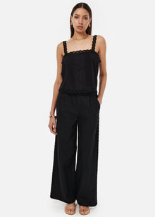 Akhila Wide Leg Pant | Black