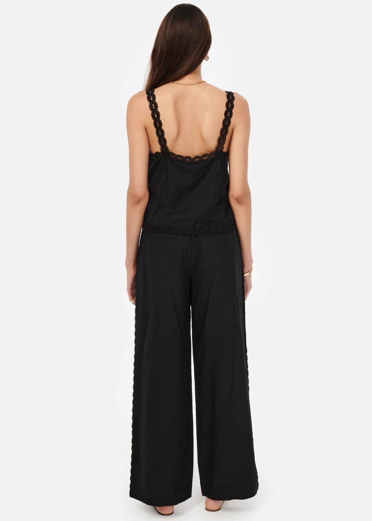 Akhila Wide Leg Pant | Black