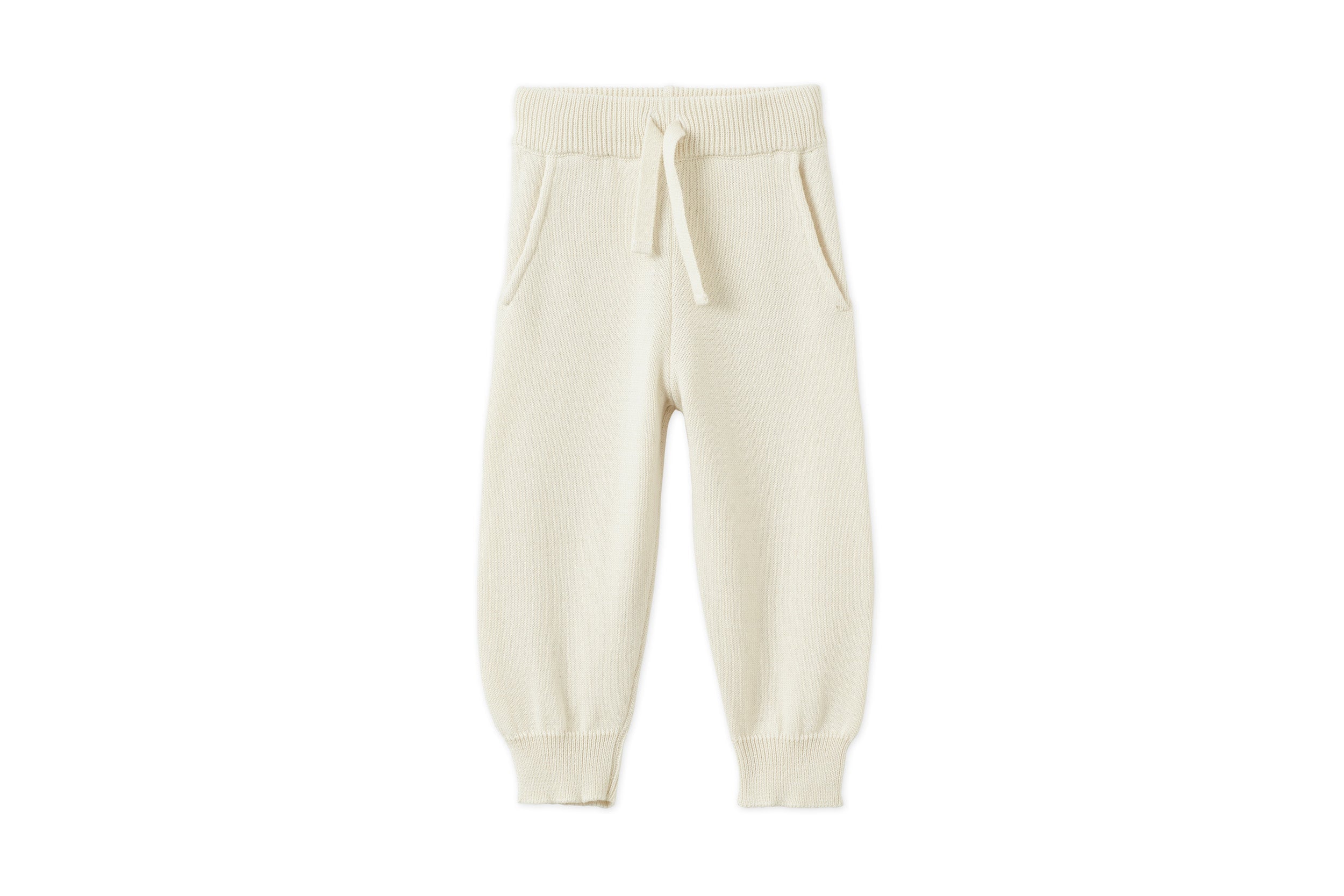Organic Knit Joggers | Ecru