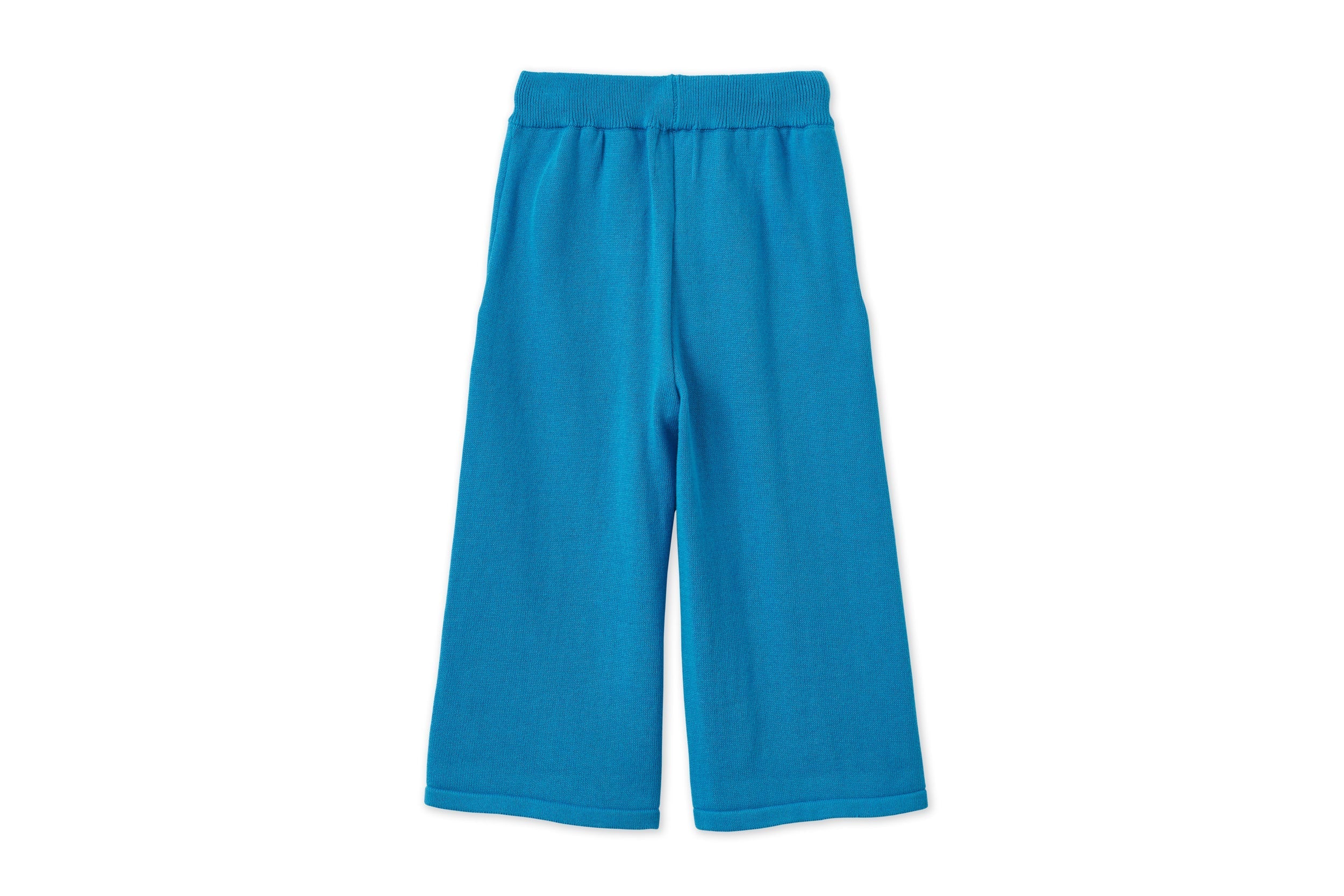 Organic Knit Wide Leg Trousers | Archipelago Blue