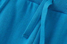 Organic Knit Wide Leg Trousers | Archipelago Blue
