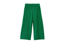 Organic Knit Wide Leg Trousers | Beech Tree Green
