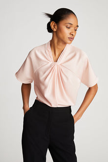 Halston | Nelia Top In Double Satin | Rose