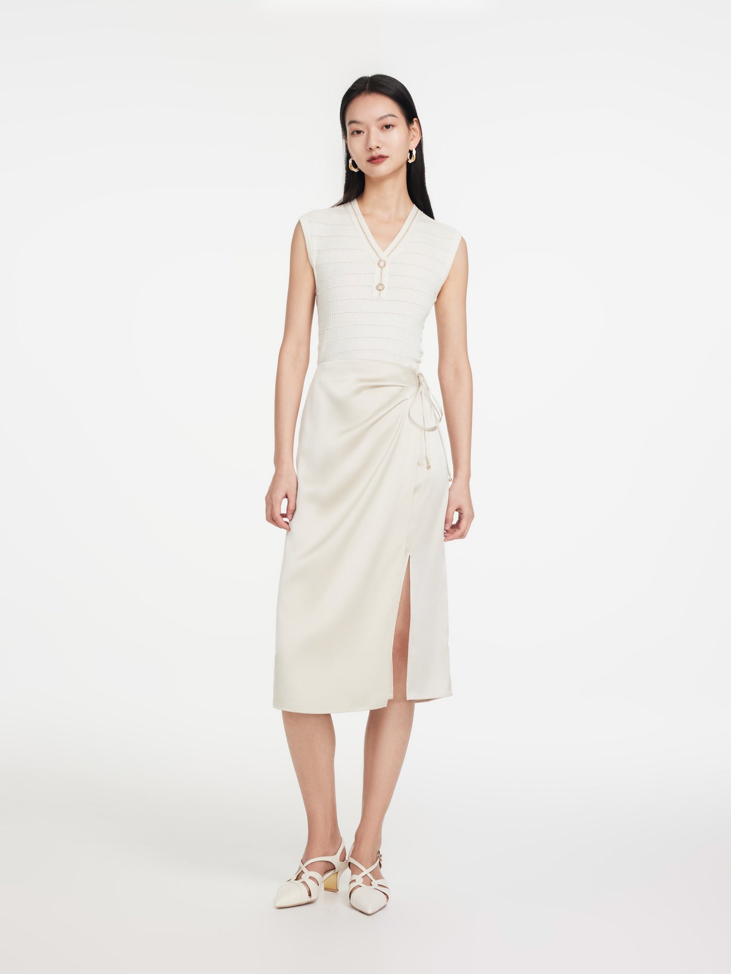 Midi Skirt | Beige
