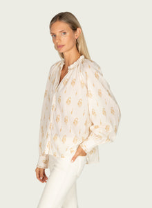 Lorien Top | Antique Creme x Gold Print