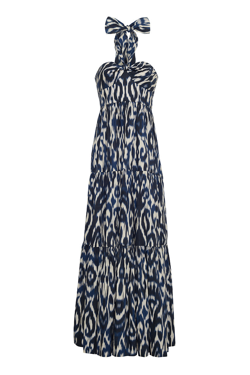 Piana Dress | Ikat Navy