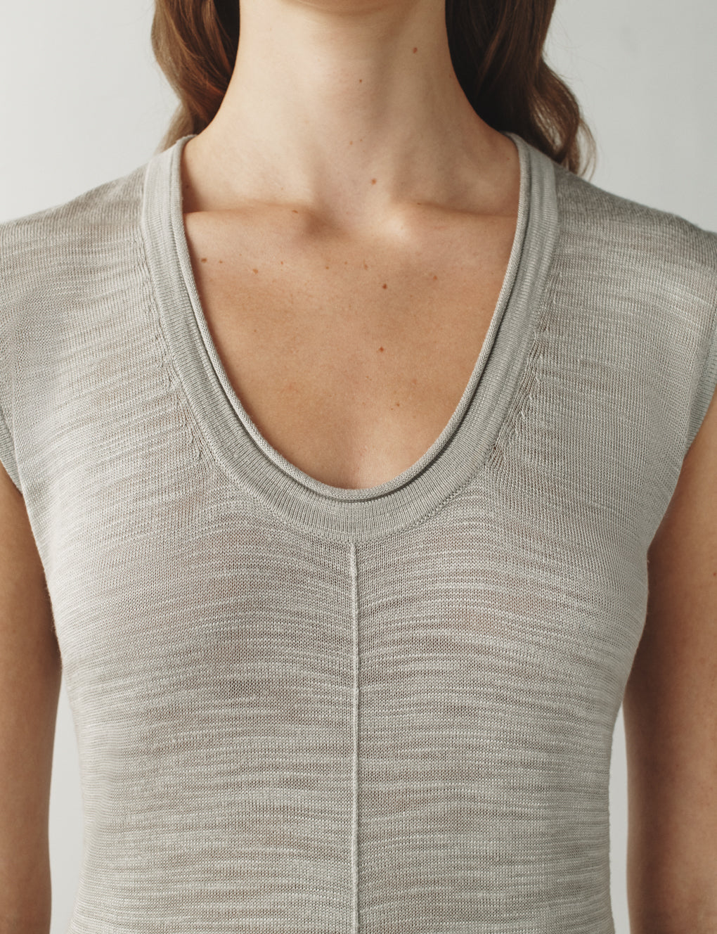 Womens | The Strata Dress in Striated Silk | Shale