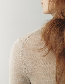 Womens | The Ansel Sweater In Striated Silk | Carbon