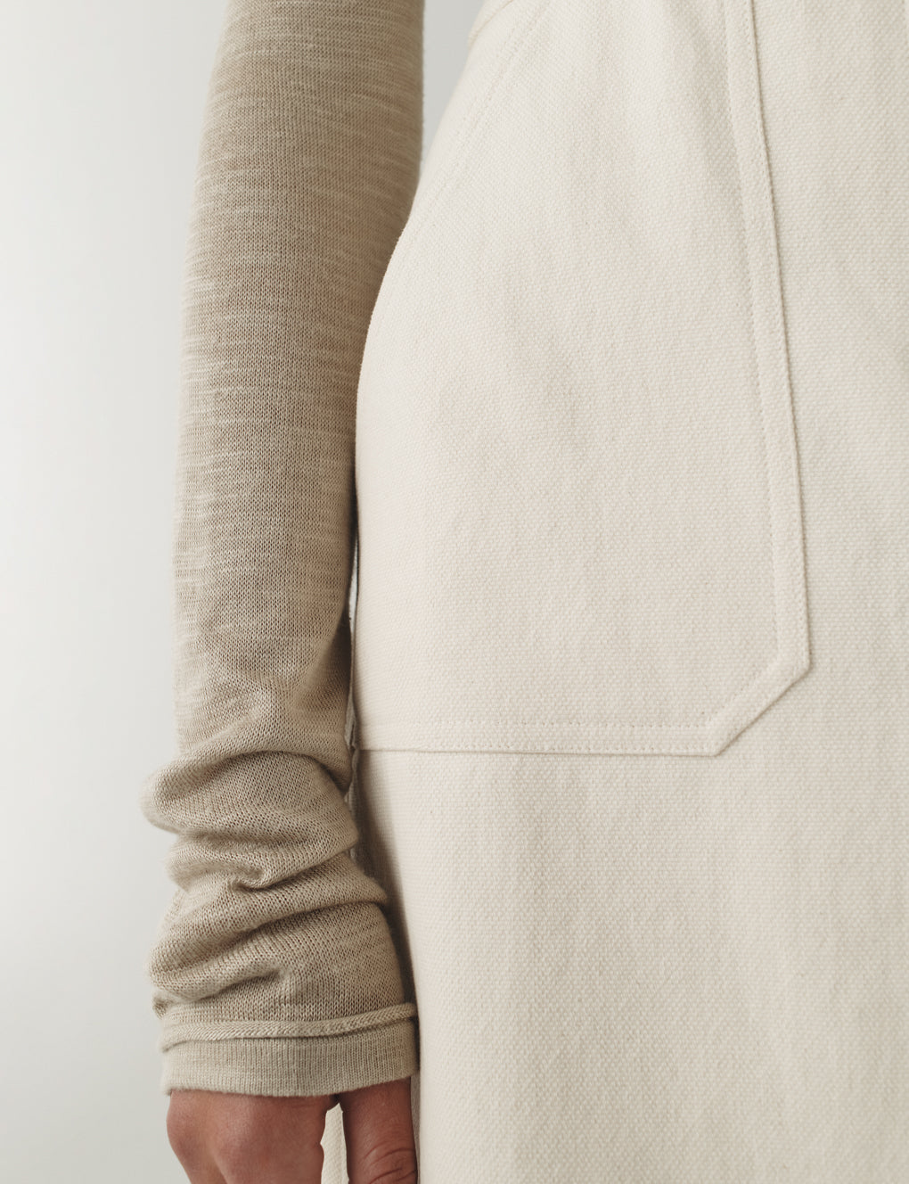 Womens | The Mini Utility Skirt in Washed Canvas | Chalk