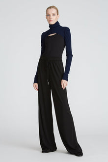 Halston | Mina Turtleneck Shrug | Navy