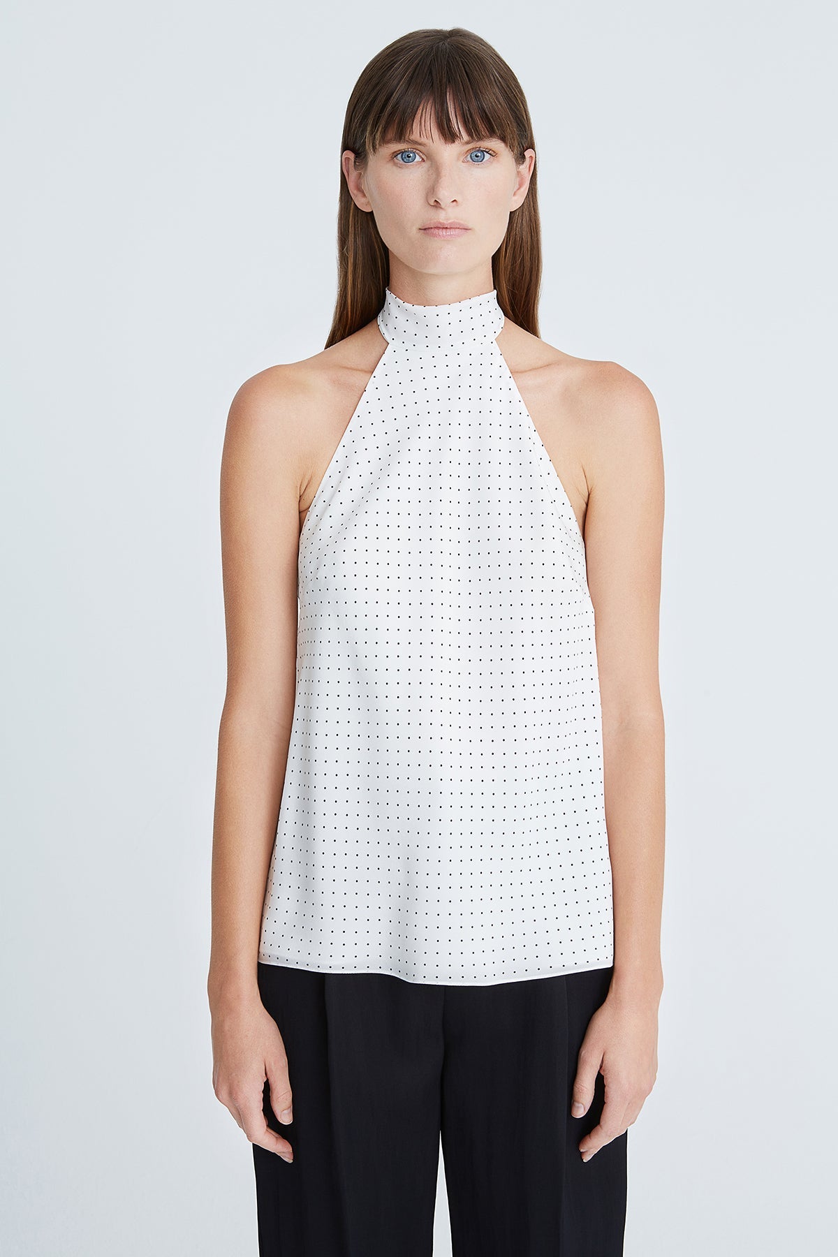 Halston | Loren Cdc Micro Dot Top | Chalk/Black Micro Dot Print