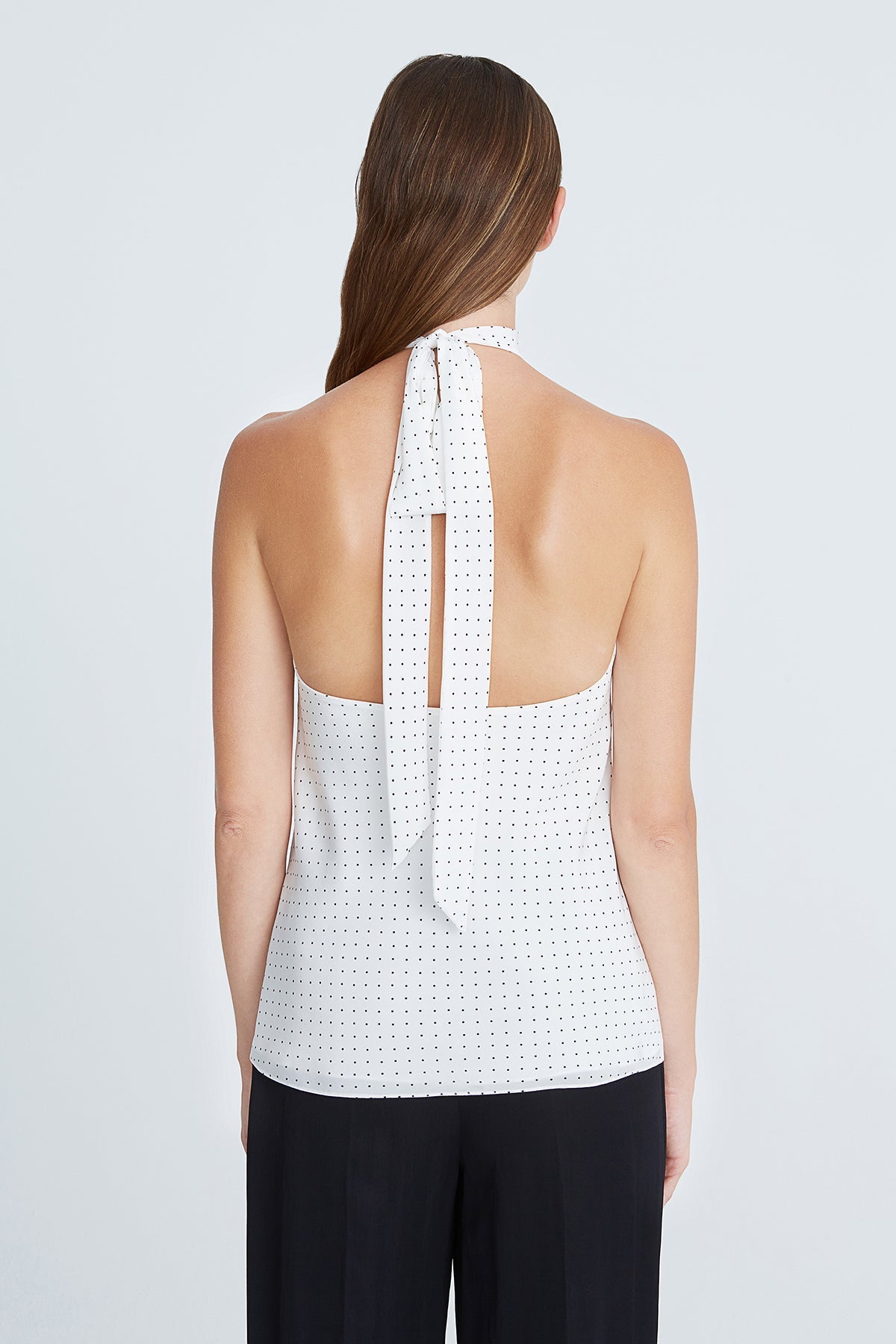 Halston | Loren Cdc Micro Dot Top | Chalk/Black Micro Dot Print