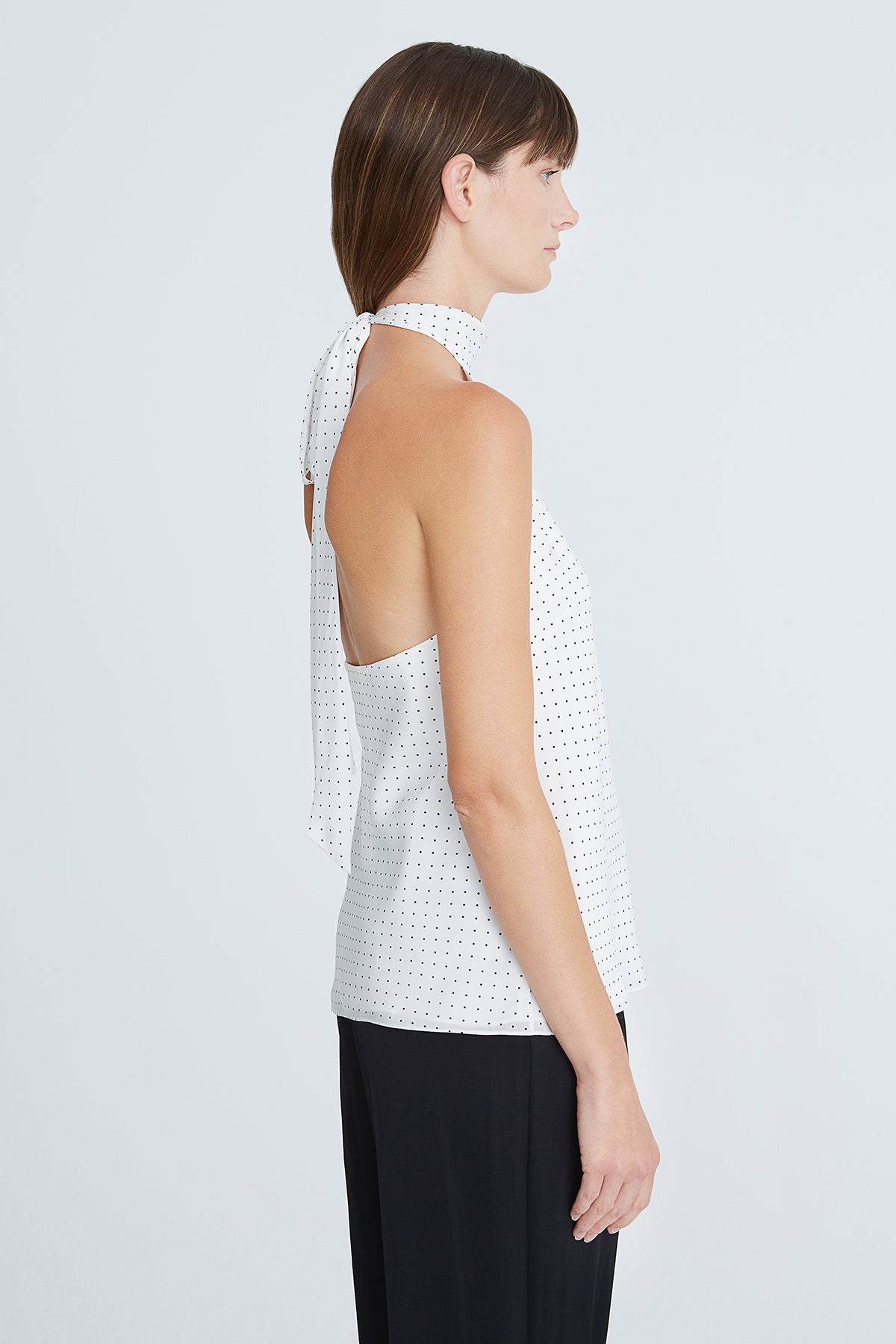 Halston | Loren Cdc Micro Dot Top | Chalk/Black Micro Dot Print