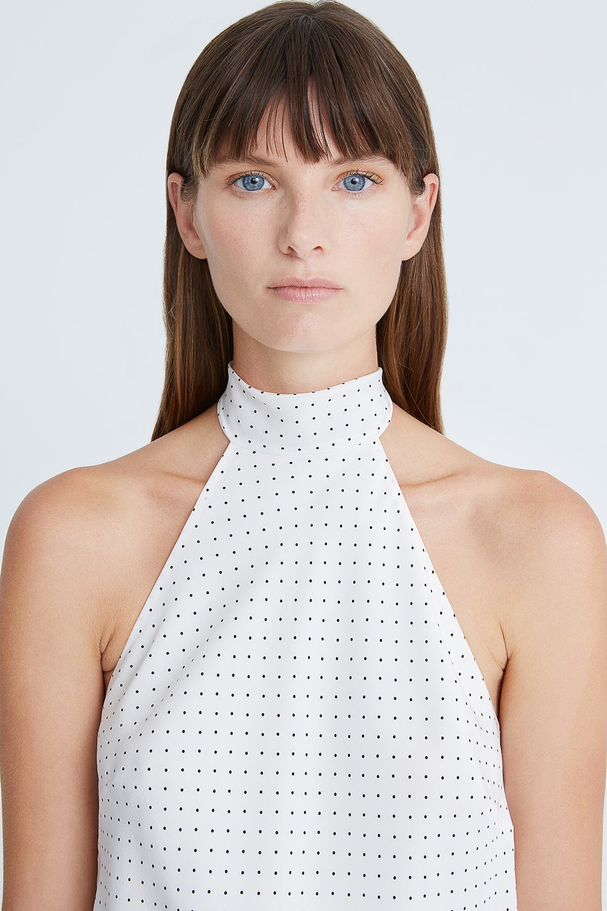 Halston | Loren Cdc Micro Dot Top | Chalk/Black Micro Dot Print