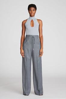 Halston | Kit Top In Matte Viscose | Pewter