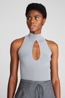 Halston | Kit Top In Matte Viscose | Pewter