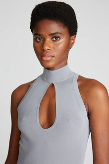 Halston | Kit Top In Matte Viscose | Pewter