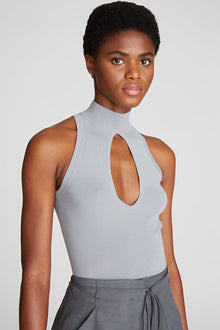 Halston | Kit Top In Matte Viscose | Pewter
