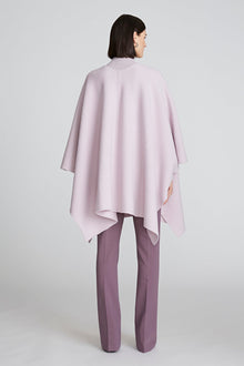 Halston | Bridget Poncho In Boiled Wool | Light Plum