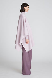Halston | Bridget Poncho In Boiled Wool | Light Plum