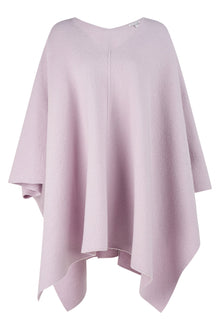 Halston | Bridget Poncho In Boiled Wool | Light Plum