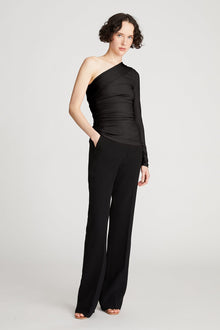 Halston | Stefanie Top In Stretch Jersey | Black