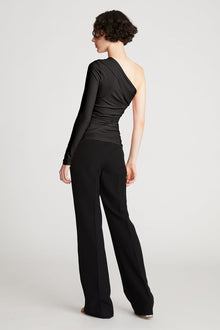Halston | Stefanie Top In Stretch Jersey | Black